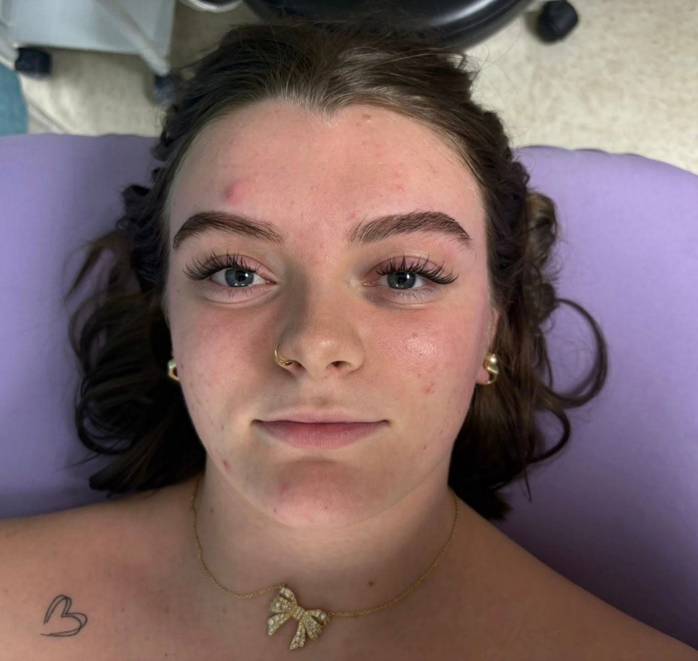 Tinted and shaped brows after an event prep appointment
